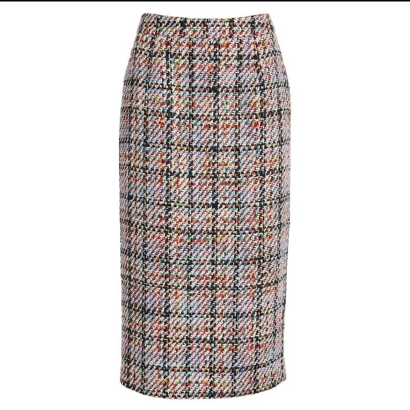 Halogen Midi Length Tweed Skirt - Pink (Size 2) - Picture 2 of 2